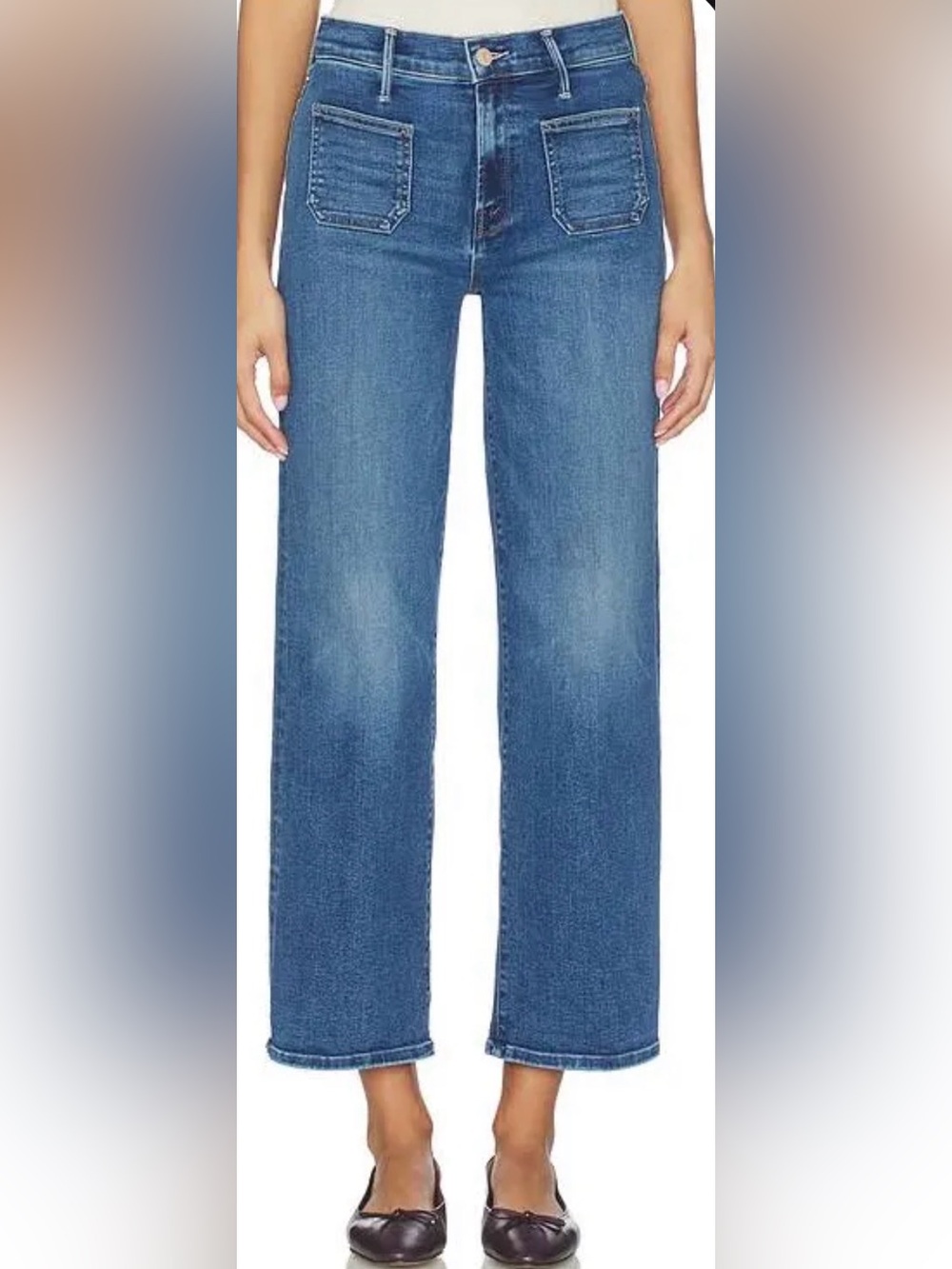 MOTHER The Patch Pocket Maven Ankle Jeans in Blue - size 30